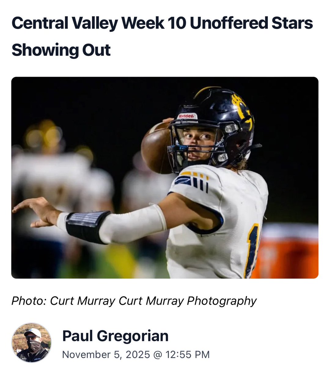 JJBrawley11's tweet photo. Big thanks to @PGregorian and @PrepRedzoneCA for the awesome write up! 

 https://t.co/NTSXnRG5nq

@RVCshowcase @CornerRamos 
@CoachMcMurray5 @okharroub7
 @_CoachAdams9 @BrandonHuffman @_Vc_209 @mcdade_jr 
@GregBiggins @TimRoschmann 
@BlackHatFootbal @quarterbackmag
@Greg_Panelli @Coach_Honeydipp
@RecruitNationUS @QBHitList
@CSAPrepStar @VintagePlough @WPlemons @coachZHollis @CoachLemming @NotYoDaddysMLL @CoachCamy75 @mkleinschrodt20  @CoachCarskie @CoachWinker_WOU @CoachFalc @CoachJCraft @korkissador @Coach_Wallace1 @HunterW5504 @ucdpaulshelton @NotYoDaddysMLL @coachpjlondon @CoreyNorwood4 @CoachAray @CoachLemming @CoachBRobbins @WCPSacramento @ModBeeSports @PRCoachBrim @CoachMondt @Coach_RJG @Coach_ESanders @PLUFootball @Zach_Willis45