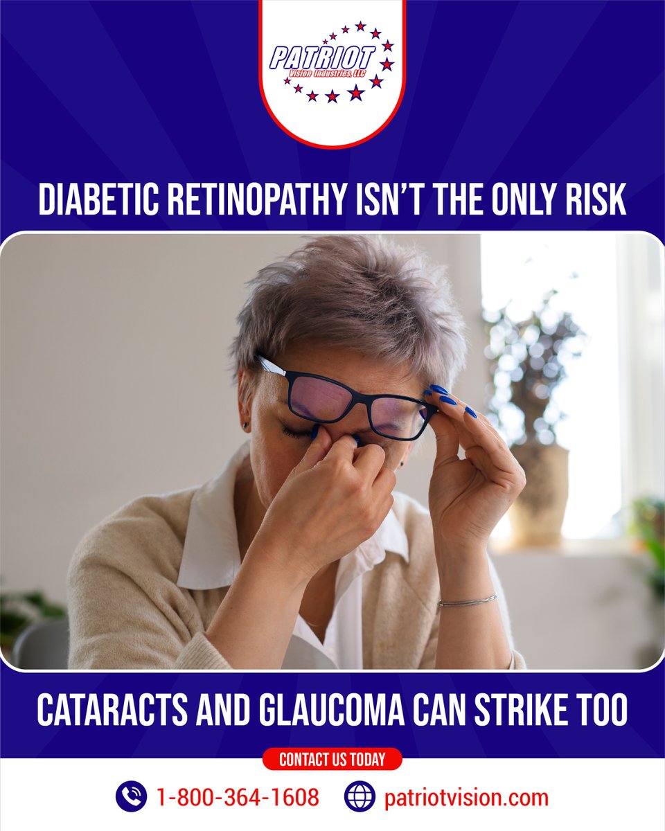 Did you know that Diabetes can also increase your risk of developing cataracts and open-angle glaucoma?

✅ Protecting your vision starts with awareness: get regular eye exams and manage your blood sugar.

Share this with someone you know 📞 1-800-364-1608