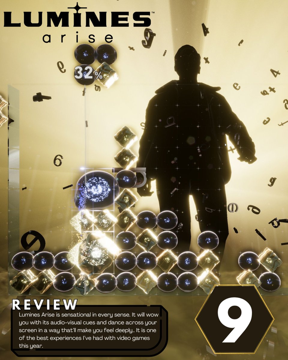 Lumines Arise is sensational. It will wow you with its audio-visual cues and dance across your screen in a way that’ll make you feel emotional. It's one of the best experiences with video games you'll have this year.

Review: consolecreatures.com/lumines-arise-…

<a href="/enhance_exp/">Enhance | 🎮 Lumines Arise Available Now!</a>