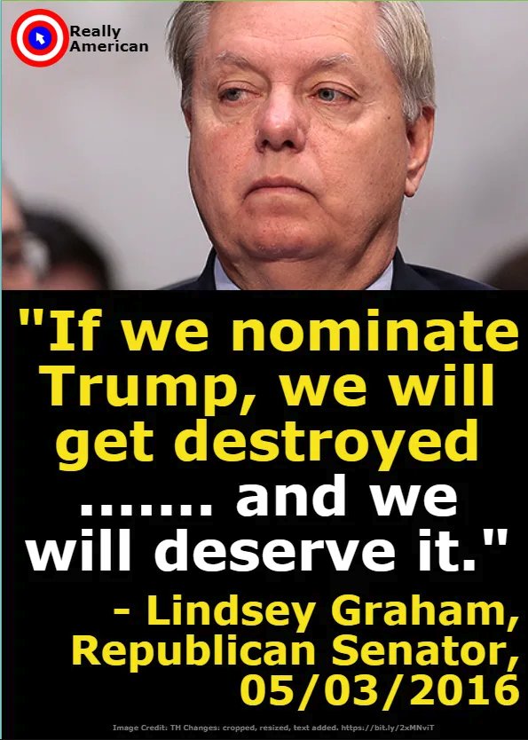 <a href="/LindseyGrahamSC/">Lindsey Graham</a> It's safe to say that you've morally bankrupted yourself.