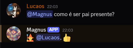 DevLucaos's tweet photo. Essa é pesada, Magnus... 

O Magnus agora fala como um grande sábio medieval! Agora ele responde curto e direto a perguntas simples; 
detalhado e com links para estudos em perguntas mais complexas. 
E o primeiro easter egg👍
Alguma sugestão do que perguntar agora? https://t.co/KMa8i7jpEi