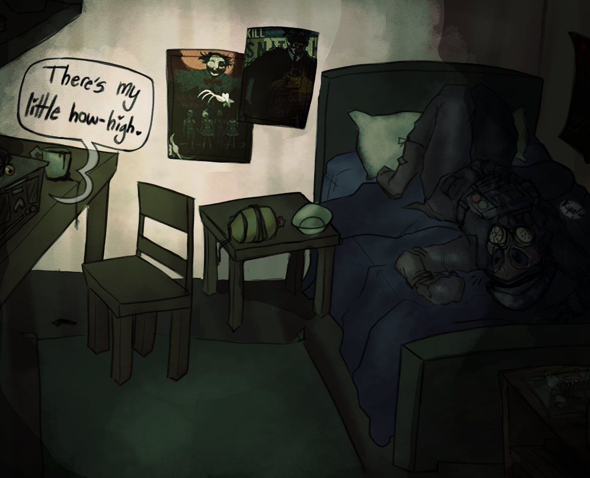 been playing the outlast trials . . . here is my slop i made to force myself to draw .. .