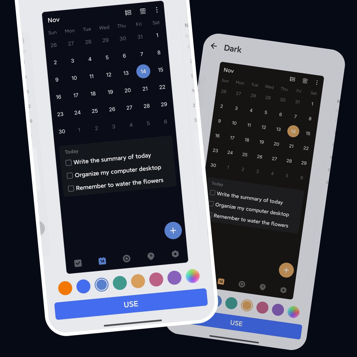 📢 Quick update:
Custom Dark Theme is now available on Android. Pick your preferred accent color in Dark Mode.

Go to Settings > Appearance, tap Dark, and select your color.

Android only for now.
