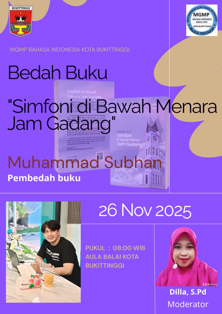 MGMP Bahasa Indonesia SMP/MTs Kota Bukittinggi, Rabu, 26 November 2025.