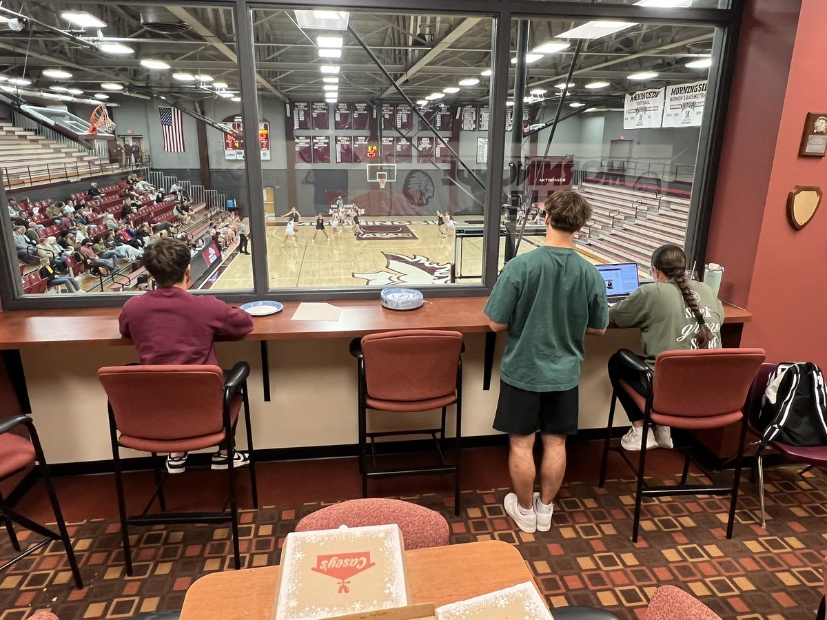 <a href="/EXSCI_STANGS/">Exercise Science</a> at Pizza watch party for <a href="/morningsidewbb/">Morningside Women’s Basketball</a>!!