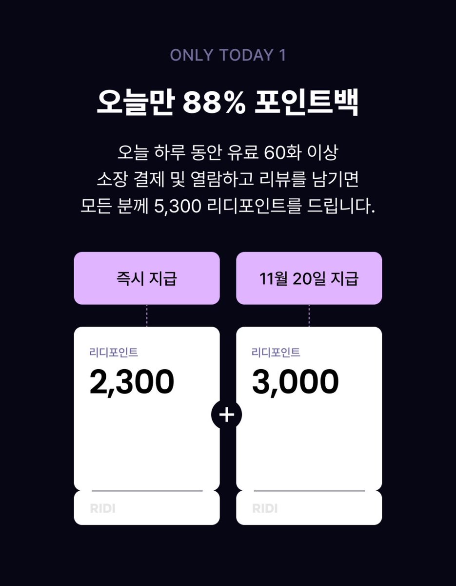 #RT 추첨 두분께 기프티콘 보내드립니다 ㅇㅁㅇ!!

픽앤츄에서 선정된 <신회귀자를 위한 지침>이 금일 리디북스 런칭했습니다.리디에서 런칭 이벤트 진행중입니다 (̨̡*°꒳°*)̧̢

키워드는 피폐맛 약간 첨가한 #여주판 #노맨스 #여돌물 입니다(*◔‿◔*)

link.ridi.com/csl3fh