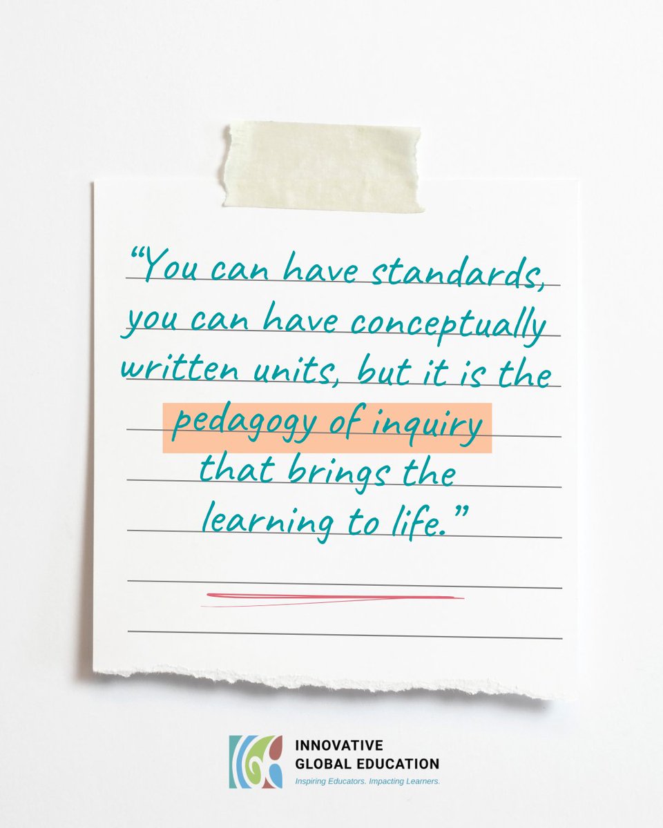 igeeducators's tweet image. Curriculum design and documentation matter.
But what truly transforms learning is pedagogy, how teachers and learners engage with those ideas.

The curriculum is the framework.
Inquiry is the breath that gives it life.

#Inquiry #Pedagogy #CurriculumDesign #ConceptualLearning
