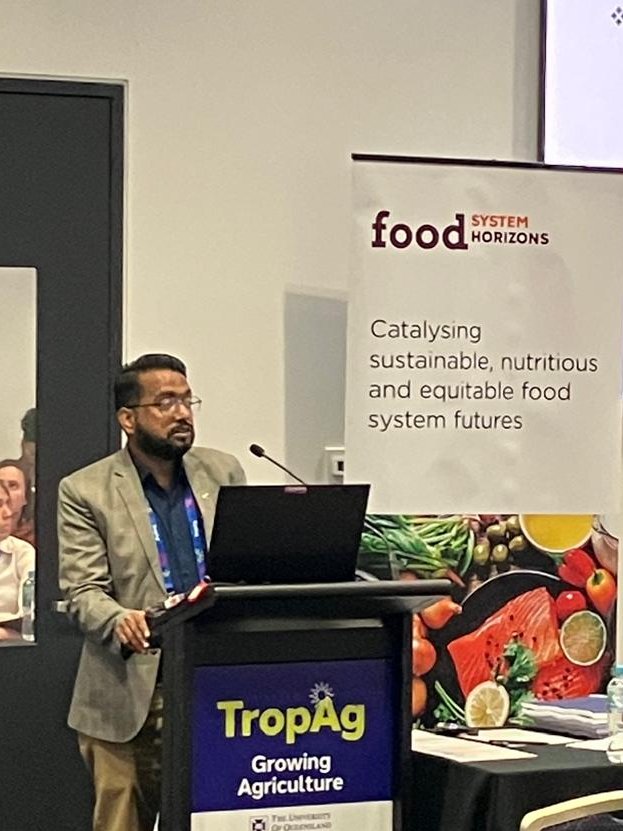 AciarPakistan's tweet photo. #TropAg2025: Pakistan researchers shared insights on pulses, citrus &amp; gender. Special thanks to @ACIARAustralia for supporting participation and fostering global collaboration.  #ACIAR #ResearchPartnership @UniversityofAg2 @AusHCPak https://t.co/LjhyGWdtkG