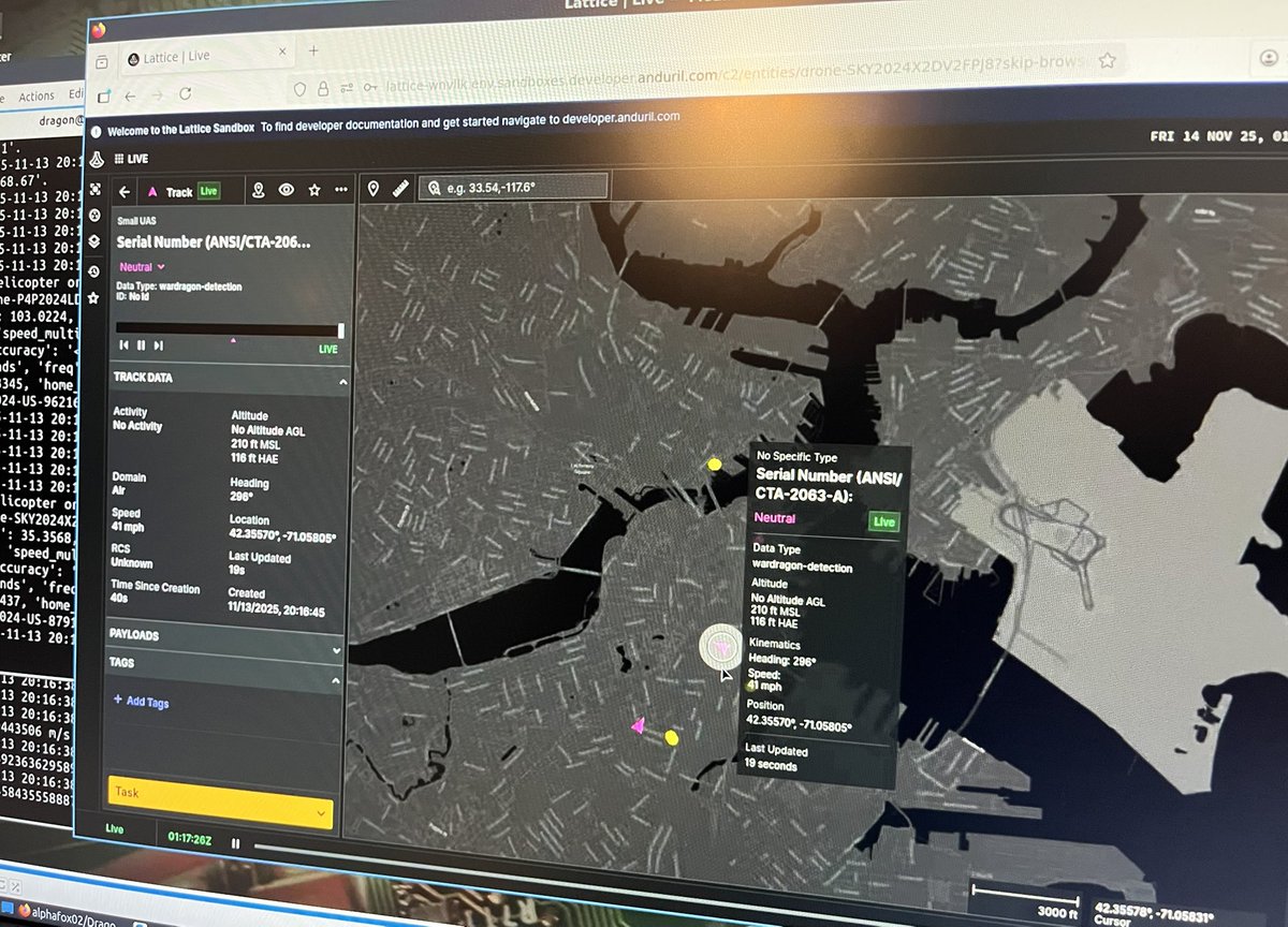First video will cover the basics: what <a href="/anduriltech/">Anduril Industries</a> Lattice is, how to spin up the Lattice sandbox, and how to get WarDragon Pro’s DragonSync talking to it. After that, I’ll run a live simulation from the WarDragon Pro. If time allows, real-world test maybe this weekend. 👀