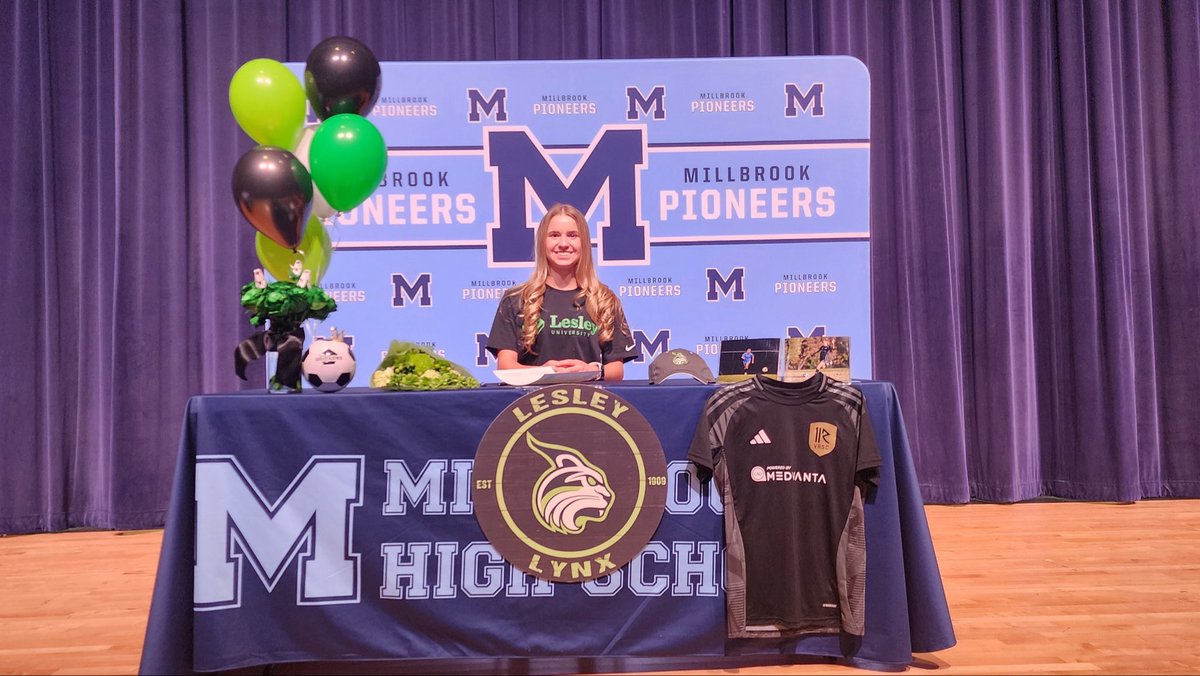 Congratulations to Ella Mannarino, Keri Hecker, and Rowan McCullough on their commitments today. Ella will be playing soccer at Lesley University. Keri will be cheering at Fairmont State University. Rowan will be playing softball at Shenandoah University.