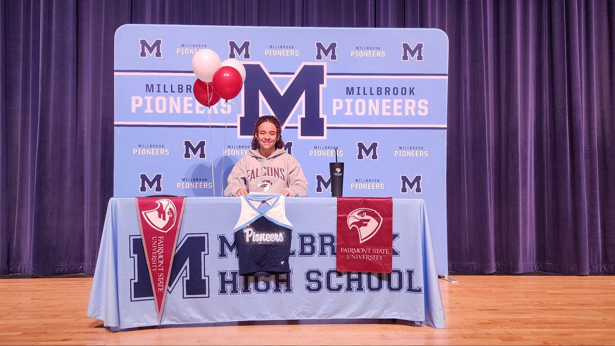 MHSPioneers's tweet photo. Congratulations to Ella Mannarino, Keri Hecker, and Rowan McCullough on their commitments today. Ella will be playing soccer at Lesley University. Keri will be cheering at Fairmont State University. Rowan will be playing softball at Shenandoah University. https://t.co/vUpOR8Li6F