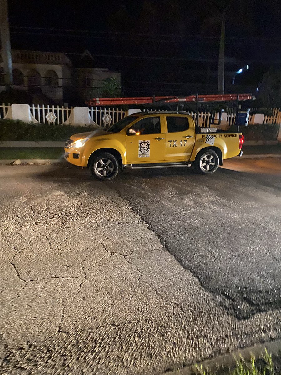Warms my heart to be driving through Montego Bay and seeing my little island all the way from Trinidad restoring electricity post hurricane 🥹