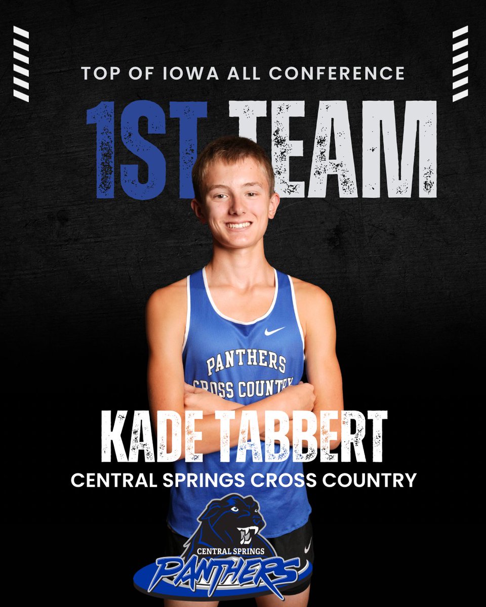 CS_Panthers's tweet image. Next up is our First Team All-Conference cross country runner. Congratulations, Kade!