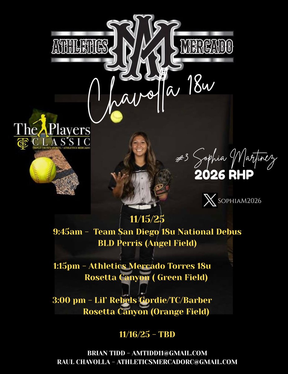 Fall ball is almost over…. It’s so bittersweet! Come catch our games!! #2026uncommitted #RHP #Godsplan #itsalreadywritten #bettingonme
<a href="/CSUDHsoftball/">Toros Softball</a> 
<a href="/WTAMUSoftball/">Lady Buff Softball</a> 
<a href="/MichaelMook9/">Michael Mook</a> <a href="/NMHUSoftball/">New Mexico Highlands Softball</a> <a href="/CharMorgan34/">Charlotte Morgan</a> <a href="/BaylorSoftball/">Baylor Softball</a> <a href="/CBUSoftball/">California Baptist Softball</a> <a href="/UCRSoftball/">UC Riverside Softball</a> <a href="/UVUSoftball/">Utah Valley Softball</a> <a href="/AMChavolla/">AthleticsMercadoChavolla(RC)</a>