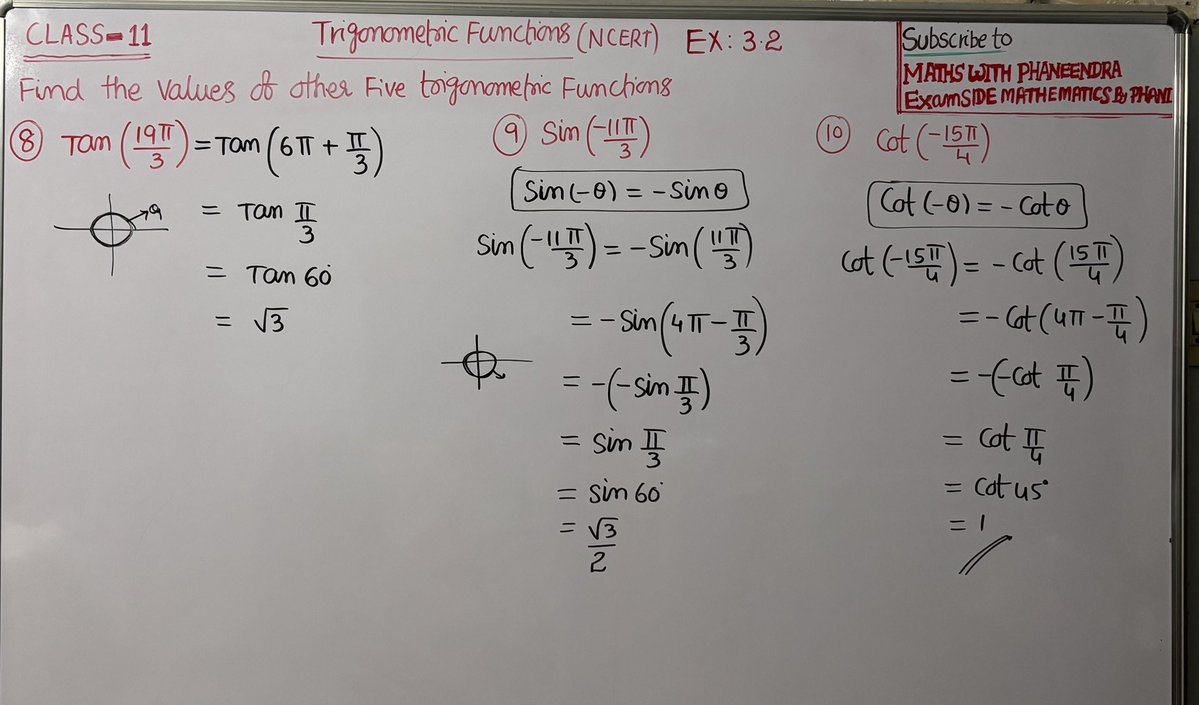av_phaneendra's tweet image. #MATHS #class11#NCERTSOLUTIONS #trigonometricfunctions #ex:3.2completesolutions 
youtu.be/QeymFPzT6M4