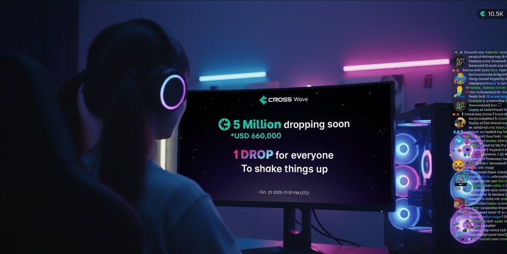 MaxiiLeo_'s tweet photo. Round 2 = Bigger DROP System 💧
Reset → Fresh start → Support ANY creator freely.
Even 10,000 DROPs = 10,000 supports 😳🔥
Become a creator: https://t.co/8PhqJXd4pM…
#CROSSPLAY #CROSS #CROSSWave #ROHAN2 #Yappin https://t.co/yWQJAkUMyV