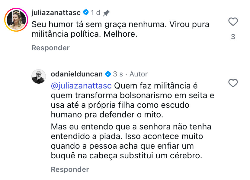 não pode criticar a deputada que despeja 800 mil de verba pública no clube de tiro do amigo. melhorem 😔🙏