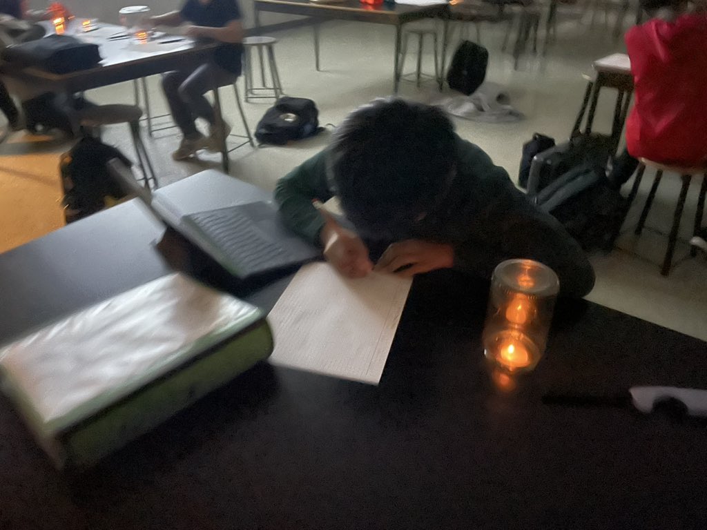 mtd1969's tweet photo. Middle school science students learning how to graph calibration data of burn time vs jar volume. And then to make volume predictions for 3 jars of unknown volume using their plot and measured burn times. #scienceeducation https://t.co/XW1Sf85tbQ
