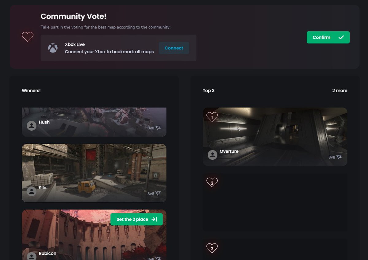 We made it back to the Top 10 in the latest Forgehub Halo Infinite contest!
Our map "OVERTURE" made it into the top 10.
Now it's the community's turn; you can vote for your favorite.
We would be grateful if you could help us by voting for us 🛠️🇲🇽⬇️
forgehub.com/events/contest…