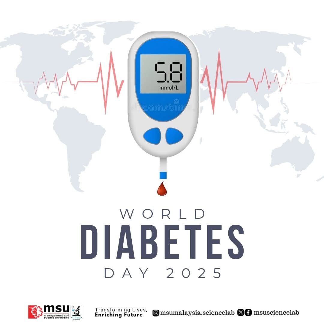 MSUsciencelab's tweet image. Diabetes isn’t just a condition. It&apos;s a journey that requires knowledge, support, and early action.💉🩸

This World Diabetes Day, let’s educate ourselves and protect our health #MSUrians 💙

#MSUScienceLab 
#DiabetesPrevention 
#HealthEducation
#MSUmalaysia