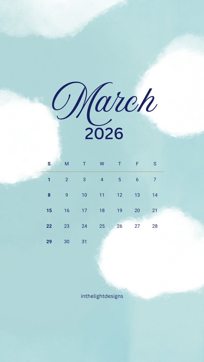 _inthelighttt's tweet photo. March 2026 Phone Wallpapers 📱

Do it all with joy ☁️☀️ https://t.co/y72mFA8y9e