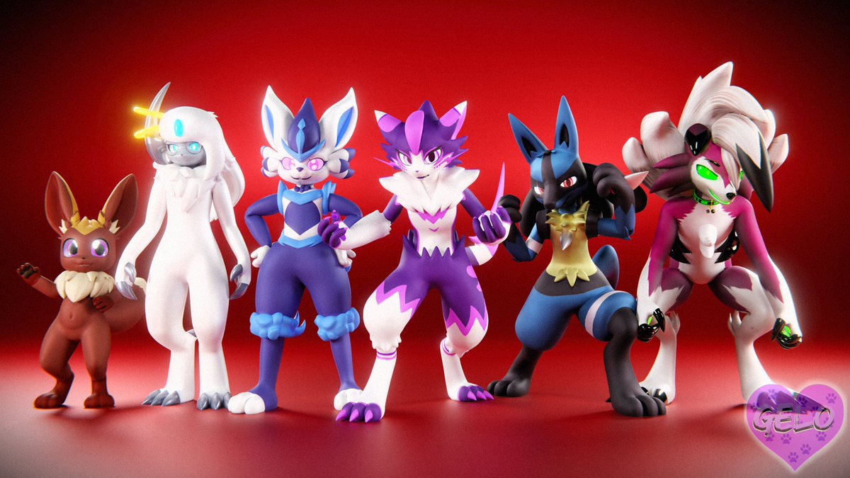 GrapeDoggo's tweet image. Pokemon friends :3
Eevee: @vivithevee 
Absol: @VoidHungry 
Cinderace: @LethallyMithe 
Zeraora: @GrapeDoggo (Me)
Lucario and Lycanroc: @CobaltTheJackal