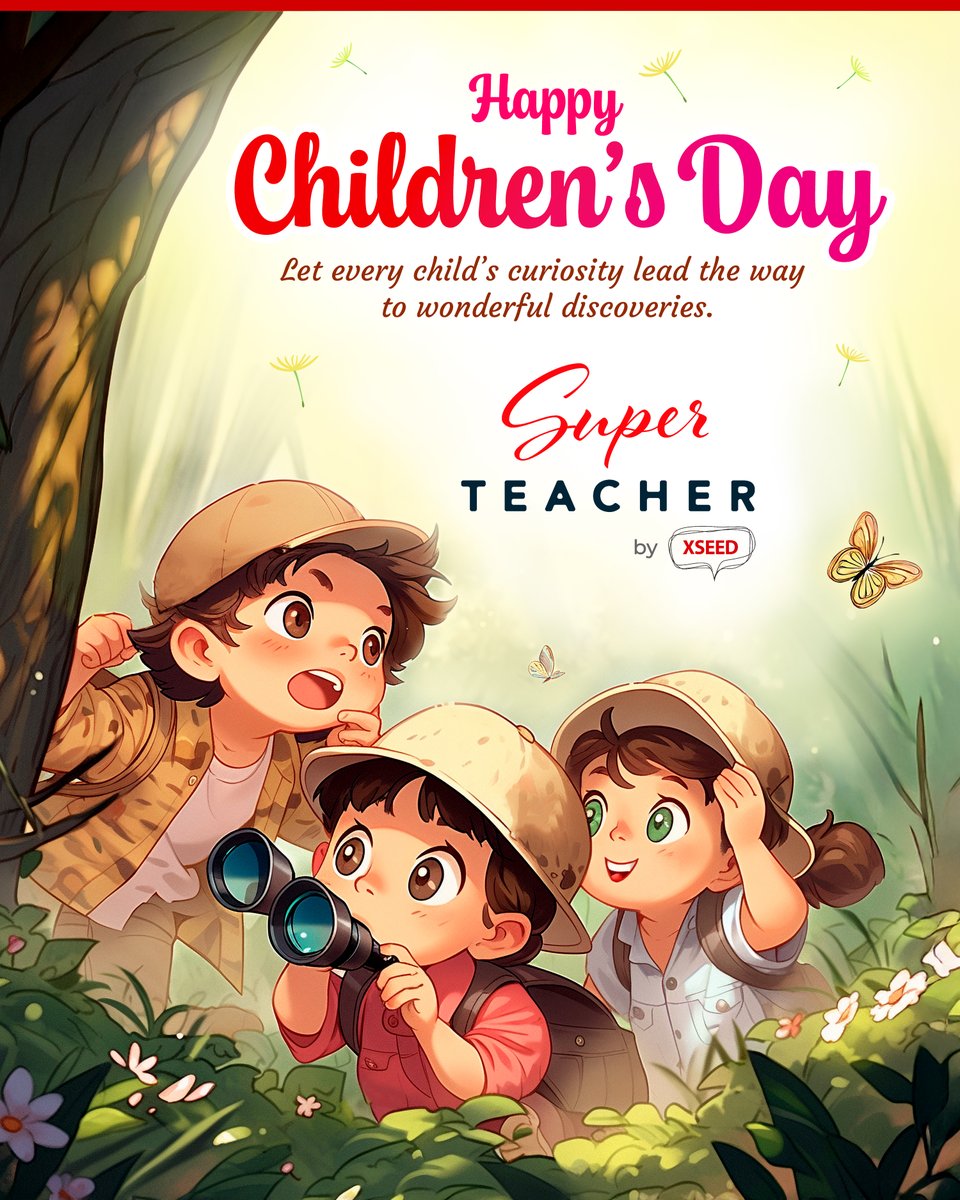 Let every child's #curiosity lead the way to wonderful #discoveries!  Wishing all children, parents, teachers and educators everywhere a  wonderful Children's Day from all of us at @XSEEDEd! #childrensday2025  #confidence #character #unafraidchild #, image size:960x1200