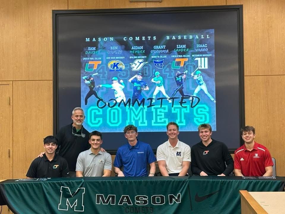 Mason HS signing day yesterday. Thank you to <a href="/LincolnTrailBSB/">LTC Statesmen</a> <a href="/CollinMaynard10/">Collin Maynard</a> for the opportunity, and I’m incredibly excited to be a Statesman next year. I’m so thankful to God, my family, and all of my coaches for helping to make this possible. Congratulations to my teammates