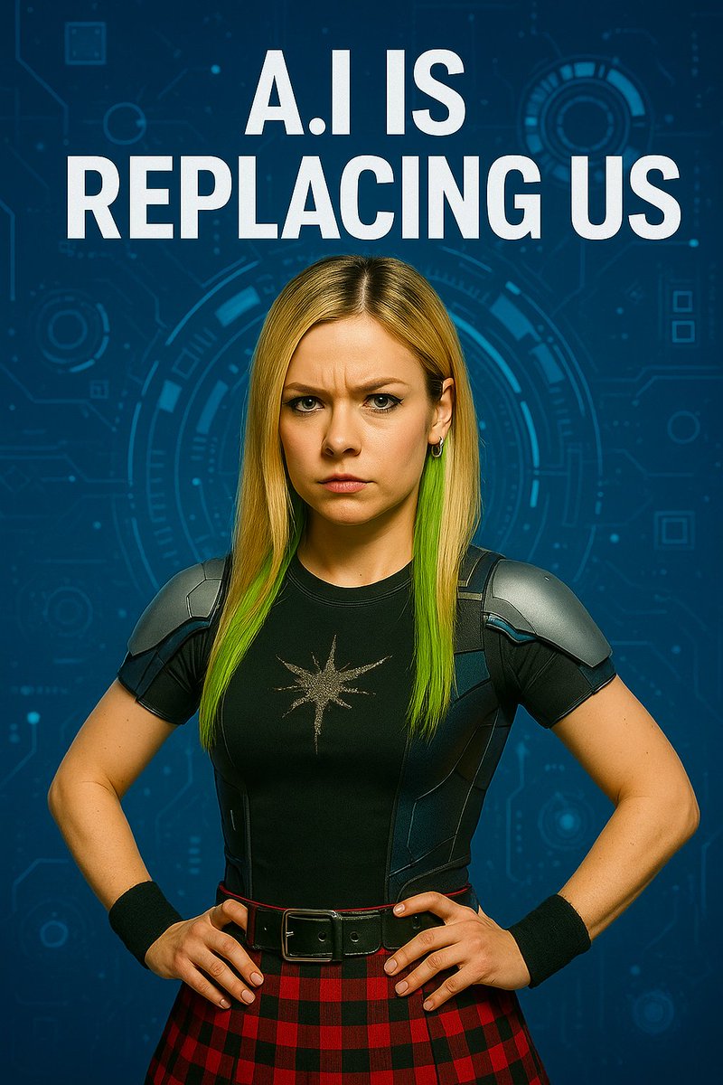 The newest Fateswhim written AI performed release feat "Avril Stephanie", same one that did I'm me - a tongue in cheeck pop punk song about the new AI FEAR. Dropping Dec 8th on all platforms! distrokid.com/hyperfollow/fa… #presave #AvrilStephanie #indiemusic