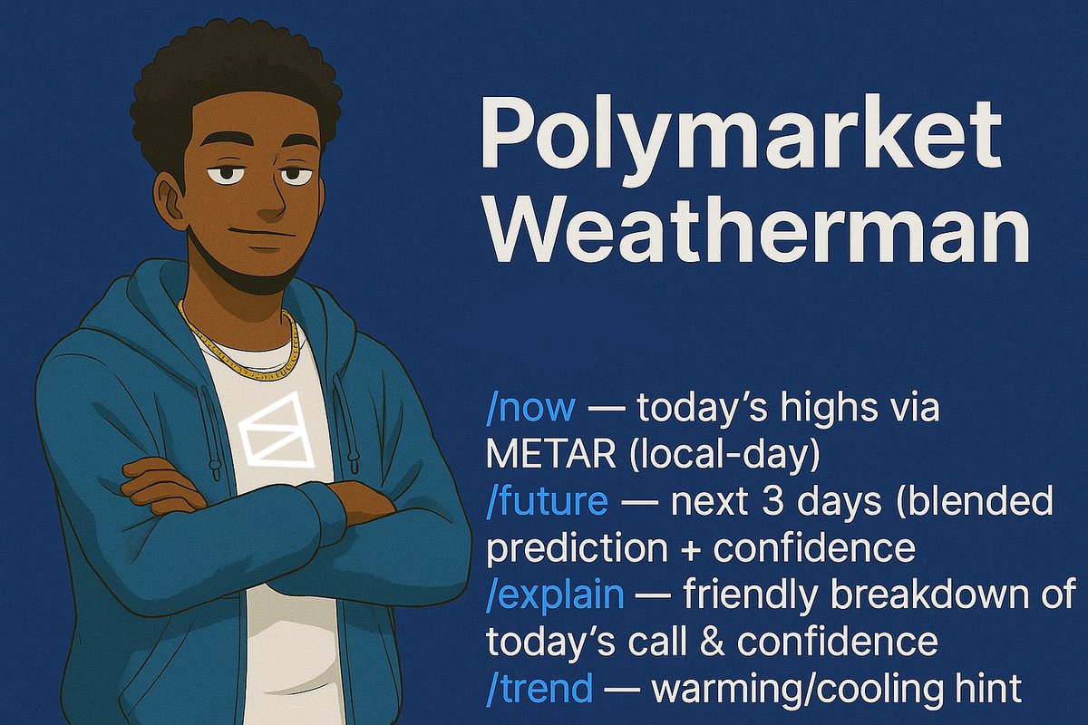 Sorry guys! I have no idea what mayham mode is! 

I redeployed on REGULAR pumpfun. 

This is the ca of <a href="/PMWeatherman_/">polymarket weatherman</a> 

You will need 0.5% of the coin to use the bot which will be live soon. the prediction engine is already done and working very well, especially for london