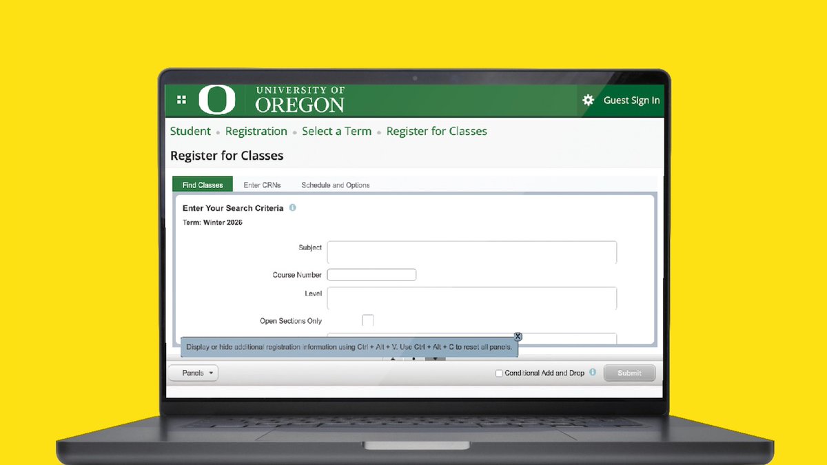 UOTechDesk's tweet photo. Class registration has gotten a makeover. 🦆📚✨ Learn more about this DuckWeb upgrade: https://t.co/A6keZ0alIQ https://t.co/ocs5dNNDRA