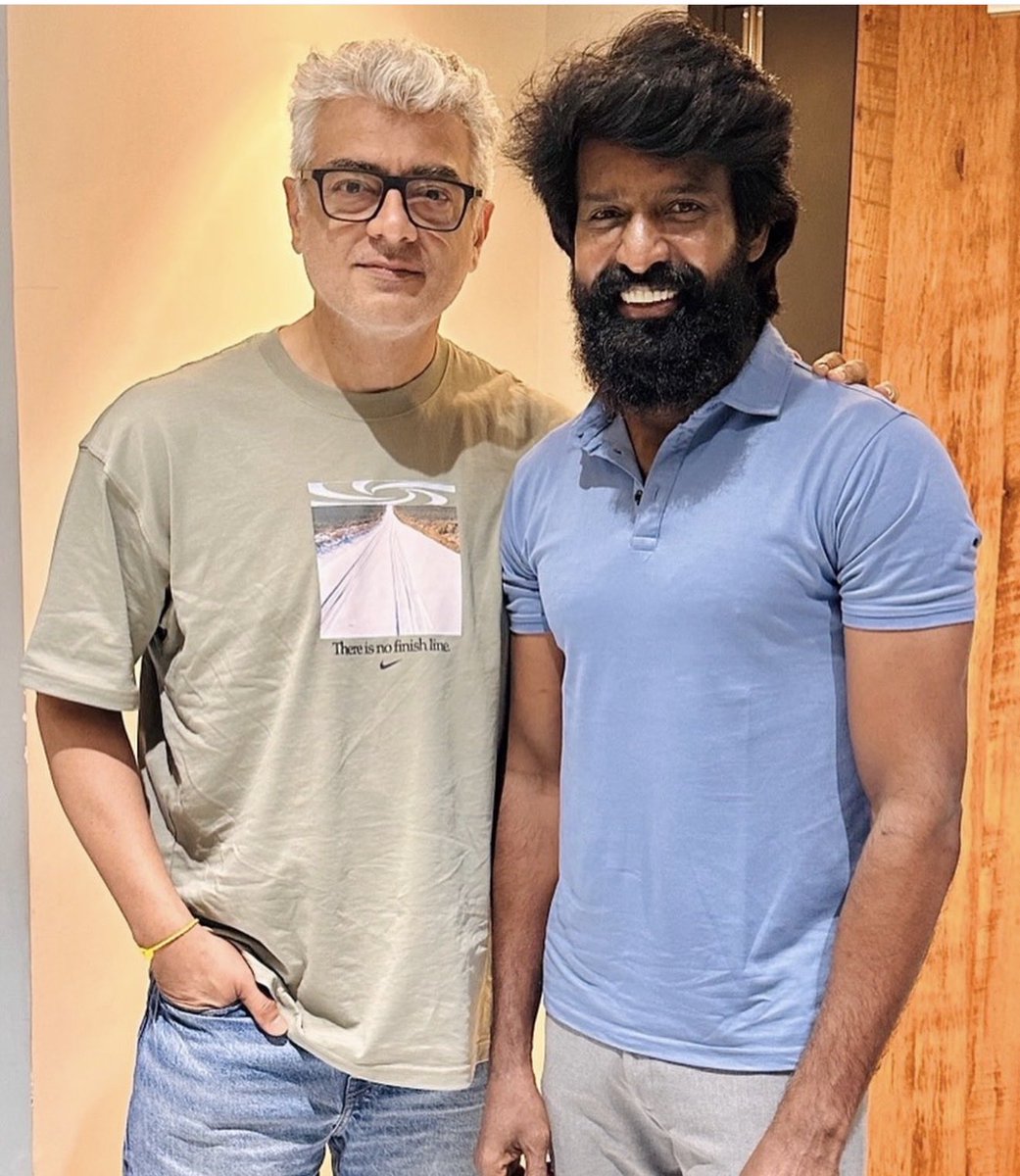 A warm and cheerful moment between two talented stars #Soori meets #AK. #AjithKumar #AK64