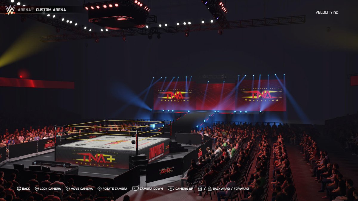 VEL0CITYinc's tweet image. #WWE2K25 #WWEGames TNA IMPACT! is available on PS5/XBSX Community Creations
Search tags:
TNA25VELOCITYinc
VELOCITYinc
2025
THX to @ForeignFeral for the ring textures. 🙏🏻
(Hopefully the lighting is ok 😉)
