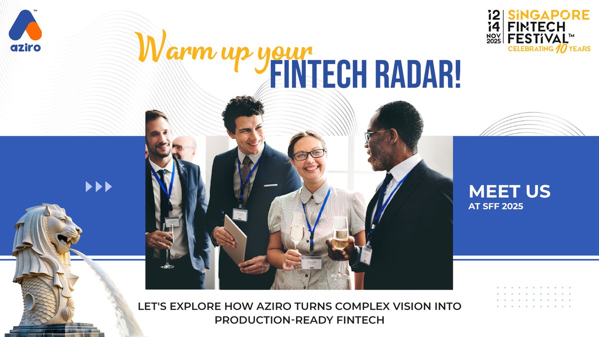 AziroTech's tweet image. It’s the final day at the Singapore EXPO! 

The conversations have confirmed one thing: the future of finance is interoperable, intelligent, and secure. 

Final chance! Meet us today!

#SFF2025 #IdentifyingIntelligence #AziroatSFF2025 #SingaporeFintechFestival #AziroTech #Aziro