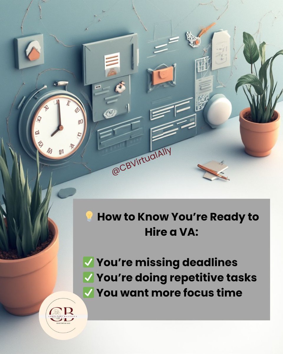 Tin1429's tweet image. If you checked even one — it’s time to delegate! 💪 

#HireAVA #EntrepreneurTips #Delegation #WorkSmart #CBVirtualAlly