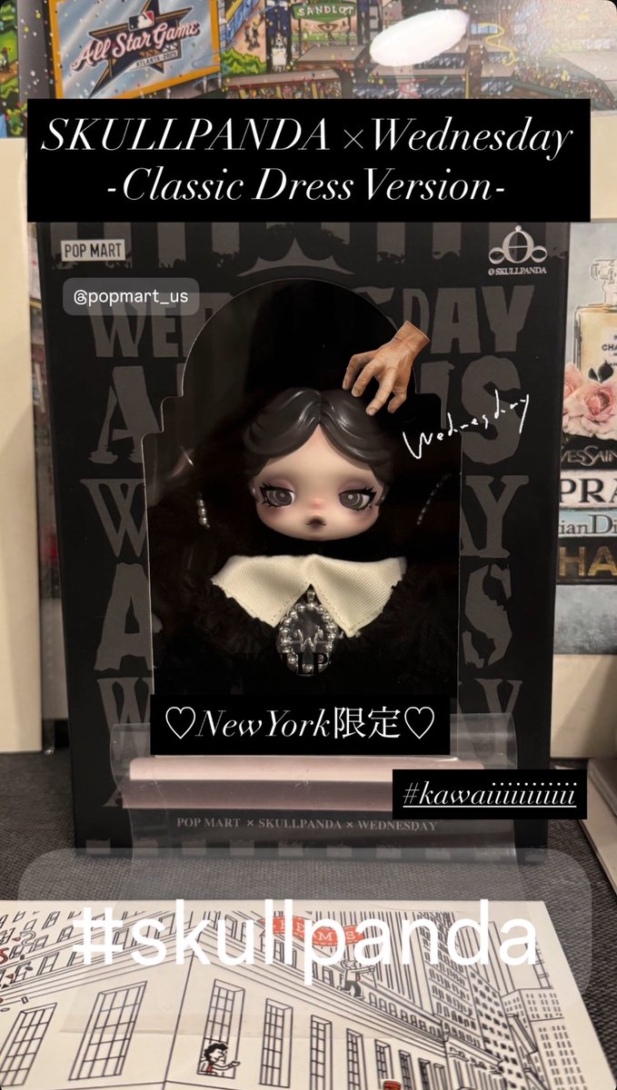 正規品 NY アメリカ限定 スカルパンダ ウェンズデー クラシックドレス ♡SKULLPANDA×WEDNESDAY♡ New York限定スカルパンダ×ウェンズデー