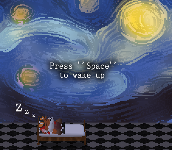 No hay mucha explicación de como inicia el juego 

solo te levantas y ya