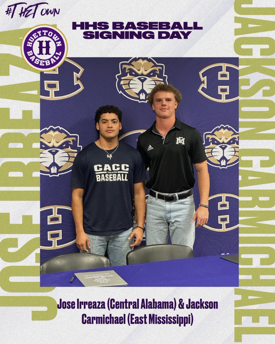 GoldenGopherBB's tweet image. Congratulations to two of our seniors on signing their letter of intent to continue their academic &amp;amp; baseball career. Catcher, Jose Irreaza will continue playing at Central Alabama CC &amp;amp; Pitcher, Jackson Carmichael will continue playing at East Mississippi CC. Go Gophers! #TheTown