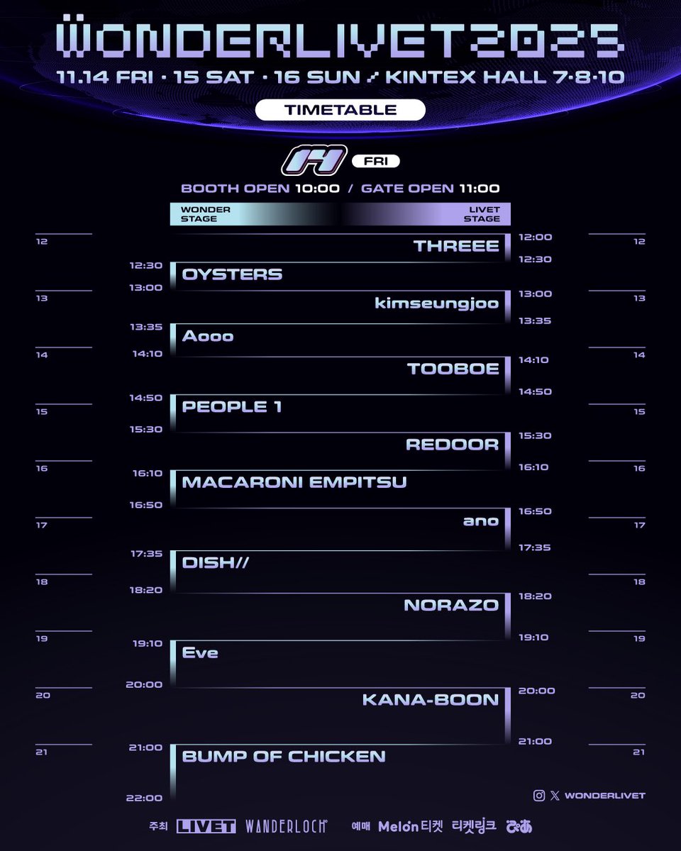 LIVE】 本日11/14(金) 韓国 KINTEX HALL 7・8・10にて開催