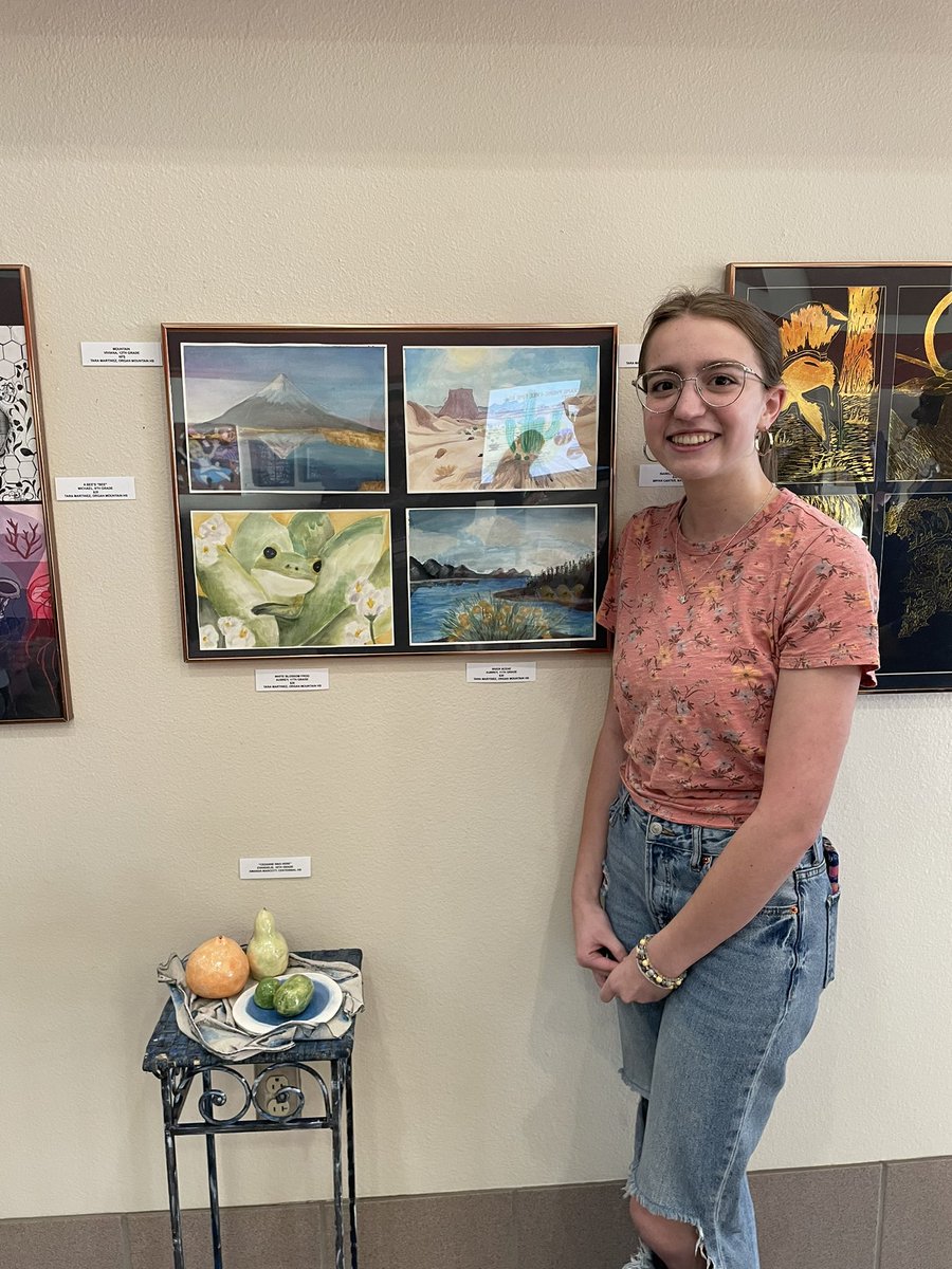 Today was a celebration of our Organ Mountain High School art students. Their art is on exhibit at the LCPS Dr. Karen Trujillo admin building. Go Knights!