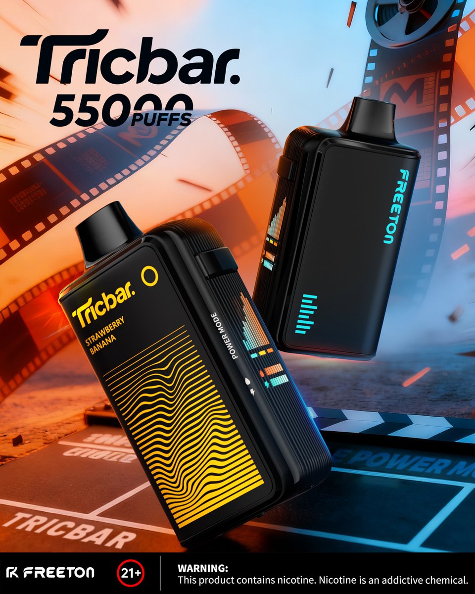 Freetonofficial's tweet photo. TRICBAR: Unleash triple power, savor every puff.
• 3 Power Modes
• Dual Mesh Coils 0.6Ω
• 850mAh Battery
• Adjustable Airflow
• 55,000 Puffs
• MDLI Tech
https://t.co/C4l4zdxsEU
Warning: Contains nicotine. Addictive chemical.
#freeton #vape #newvape #vaping #vapeon #vaper https://t.co/5xSsMDM2xa