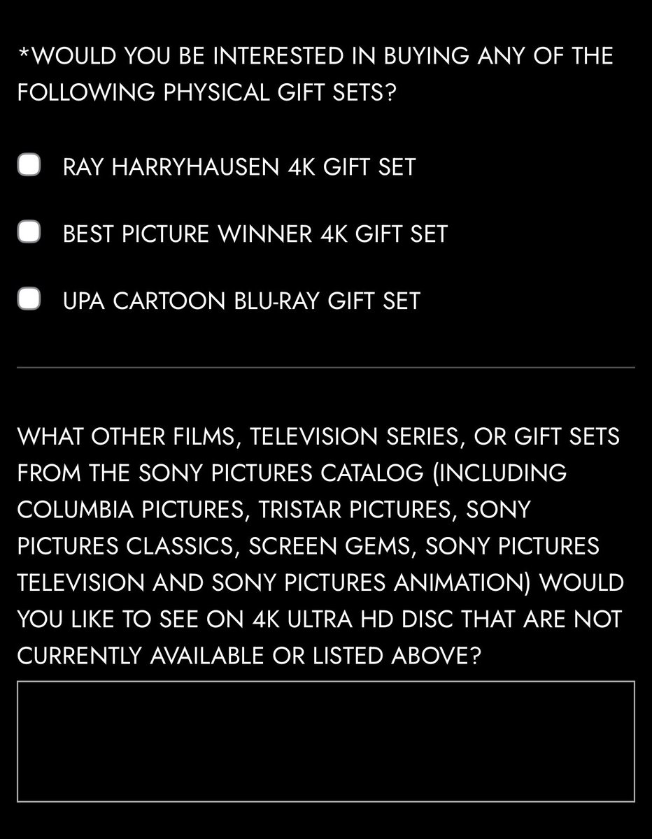 HighDefDiscNews's tweet image. Here’s what 4K UHD Blu-ray releases from @SonyPicsAtHome are teased in their survey. #4K #UHD #Bluray #PhysicalMedia 

Full list in text below. 👇🏼