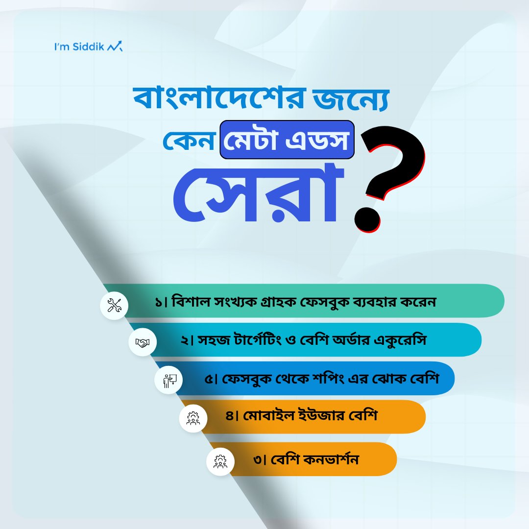 OneSiddik's tweet photo. বাংলাদেশের জন্যে কেন মেটা এডস সেরা?

- বিশাল সংখ্যক গ্রাহক ফেসবুক ব্যবহার করেন
- সহজ টার্গেটিং ও বেশি অর্ডার একুরেসই
- ফেসবুক থেকে শপিং এর ঝোক বেশি
- মোবাইল ইউজার বেশি
- বেশি কনভার্শন 

Follow I'm Siddik

#MetaAds #FacebookAds #ImSiddik https://t.co/zFUoIC9nSq