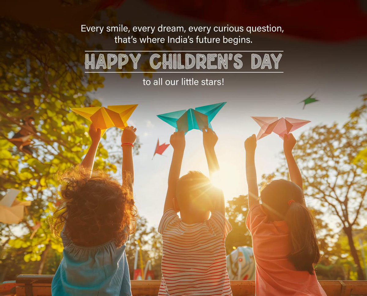 Happy Children’s Day to all the bright and beautiful children across the nation.

Your smiles bring hope, your questions bring wisdom, and your dreams push us to work harder every day.

#happychildrenday #14novemberday
