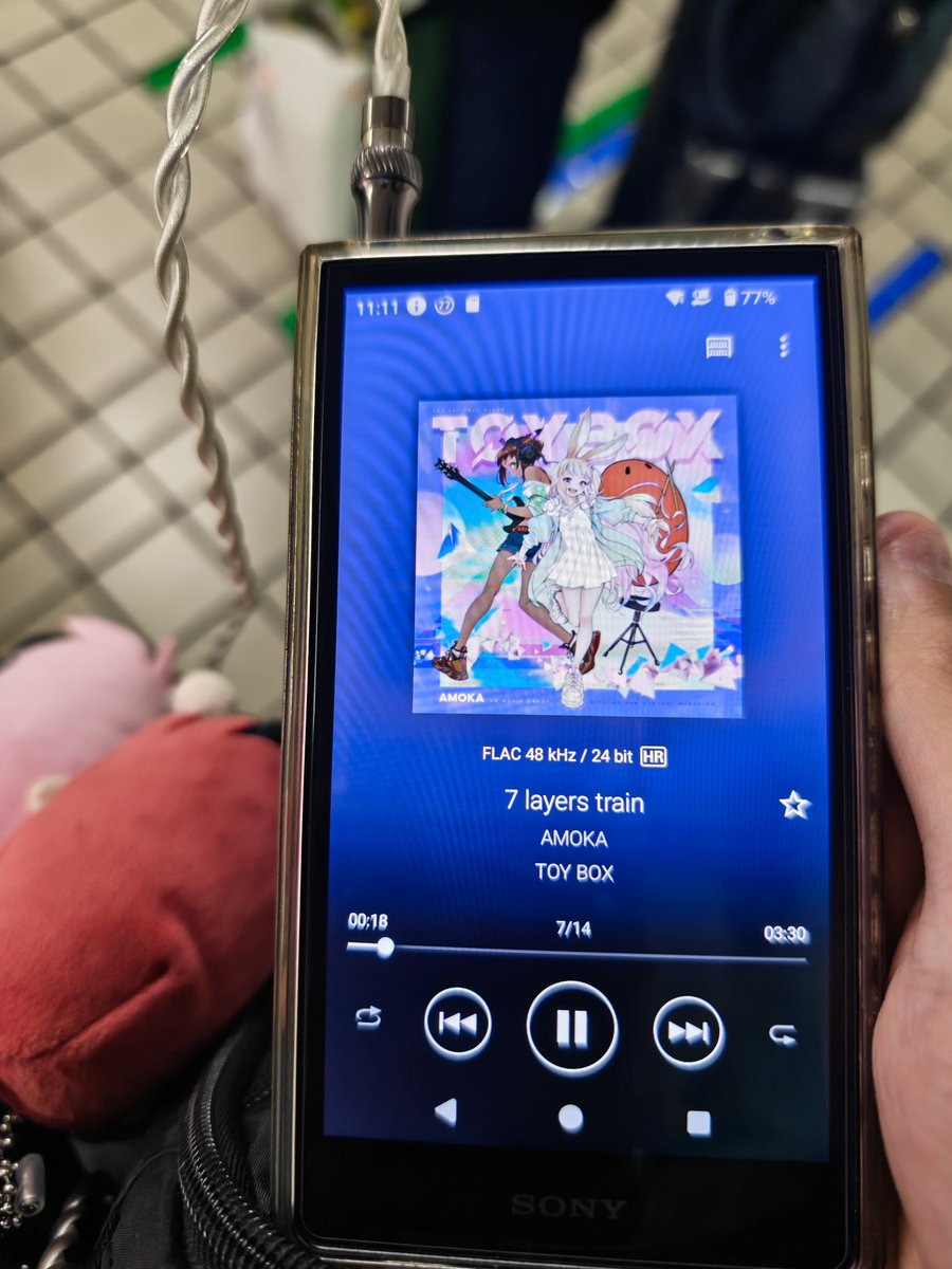 今日のポタオデ ZX707(ぼざろコラボモデル) TINOバランス接続で DAP