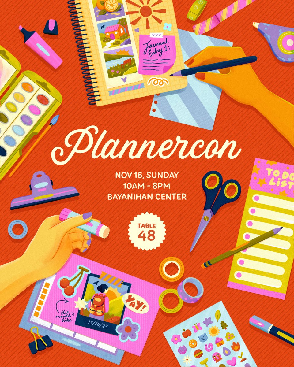 itspixelanya's tweet photo. hello!! i’ll be at plannercon this sunday ✨ hope you can drop by table 48! https://t.co/pYJYP1sSQD