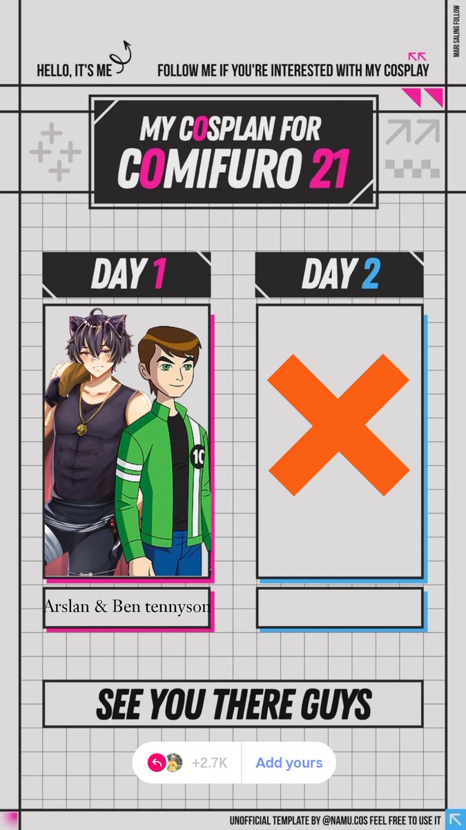 SEE YOU AT CF DAY 1 GAIS, jadi liger sama ben 10 nih!!!🔥
Sstttt... Klo kalian nyium bau roti boy tandanya aku ada di deket kalian ya wkwkwk, btw ntar bagi bagi freebies jga~ #comifuro21