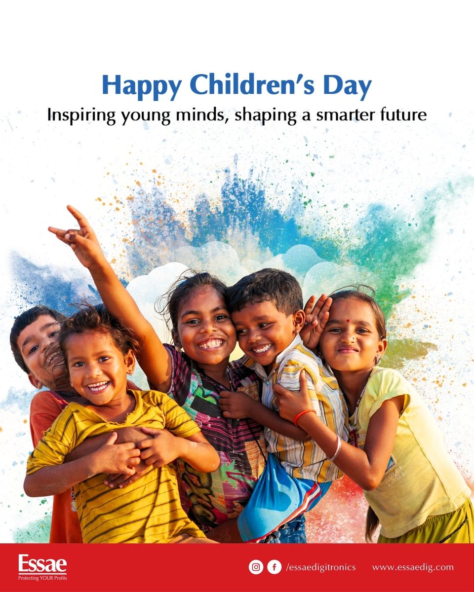 EssaeDigiIndia's tweet image. Every idea starts with curiosity. At Essae Digitronics, we inspire young minds for a smarter future. 
🌟 Happy Children’s Day! 
#EssaeDigitronics #ChildrensDay #InspiringInnovation #FutureMinds #SmartWeighing #WeighbridgeIndia #WeighingSolutions