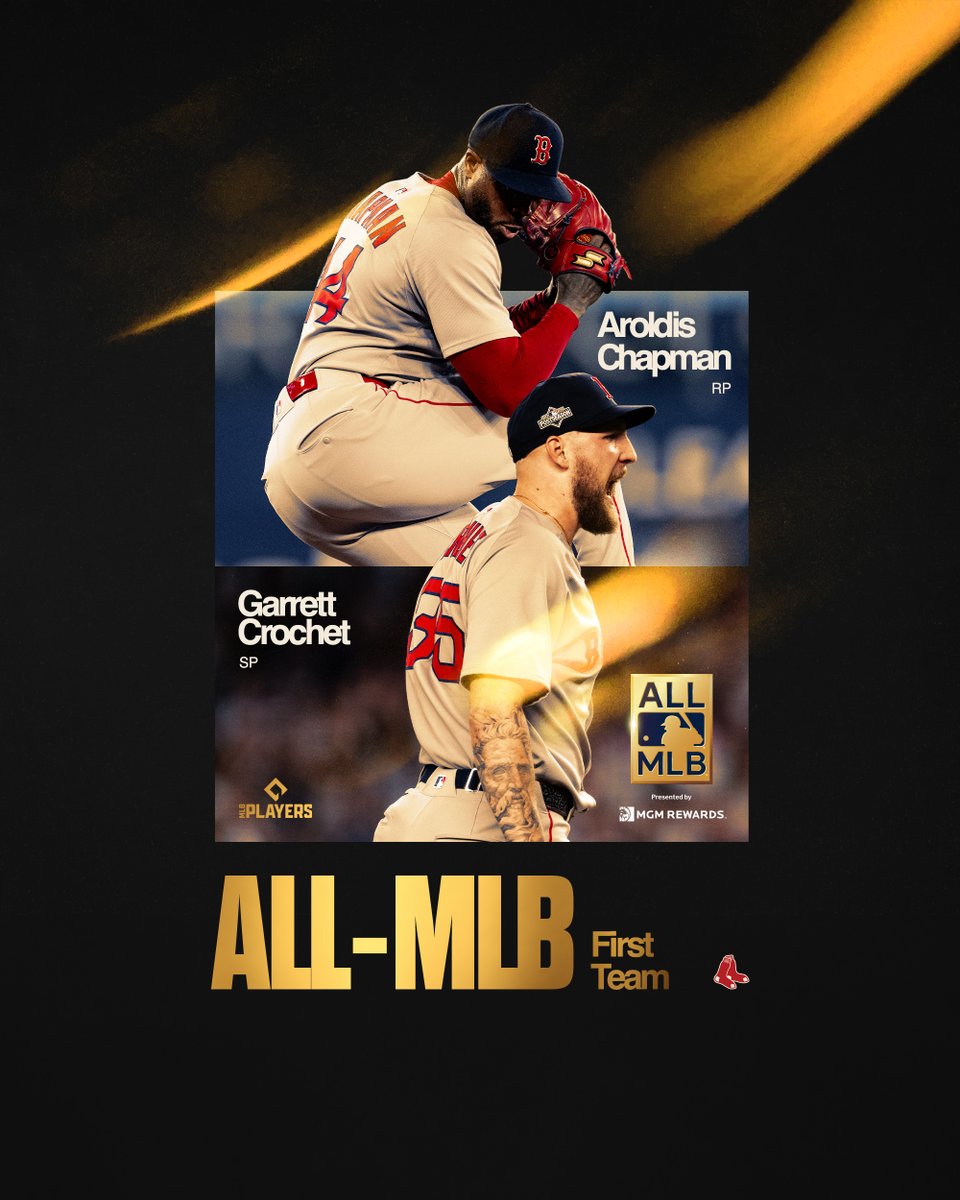 Congrats to Aroldis Chapman &amp; Garrett Crochet on being named to the All-MLB First Team!