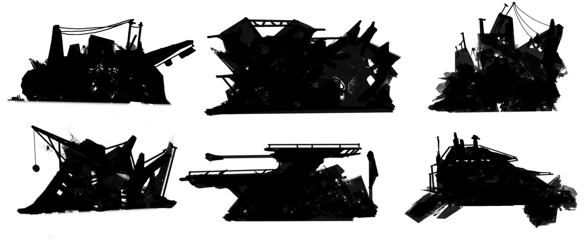 Daiki3dart's tweet image. 「-狩人の拠点- vol3」 
10分間のシェイプスケッチ  
#conceptart #sketch